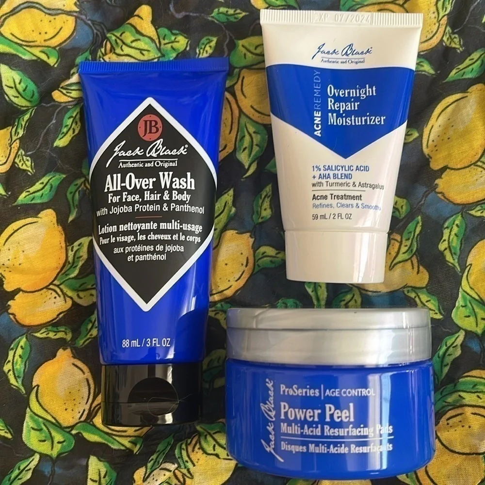 Brand New Jack Black All-Over Wash Resurfacing Pads Overnight Repair Moisturizer